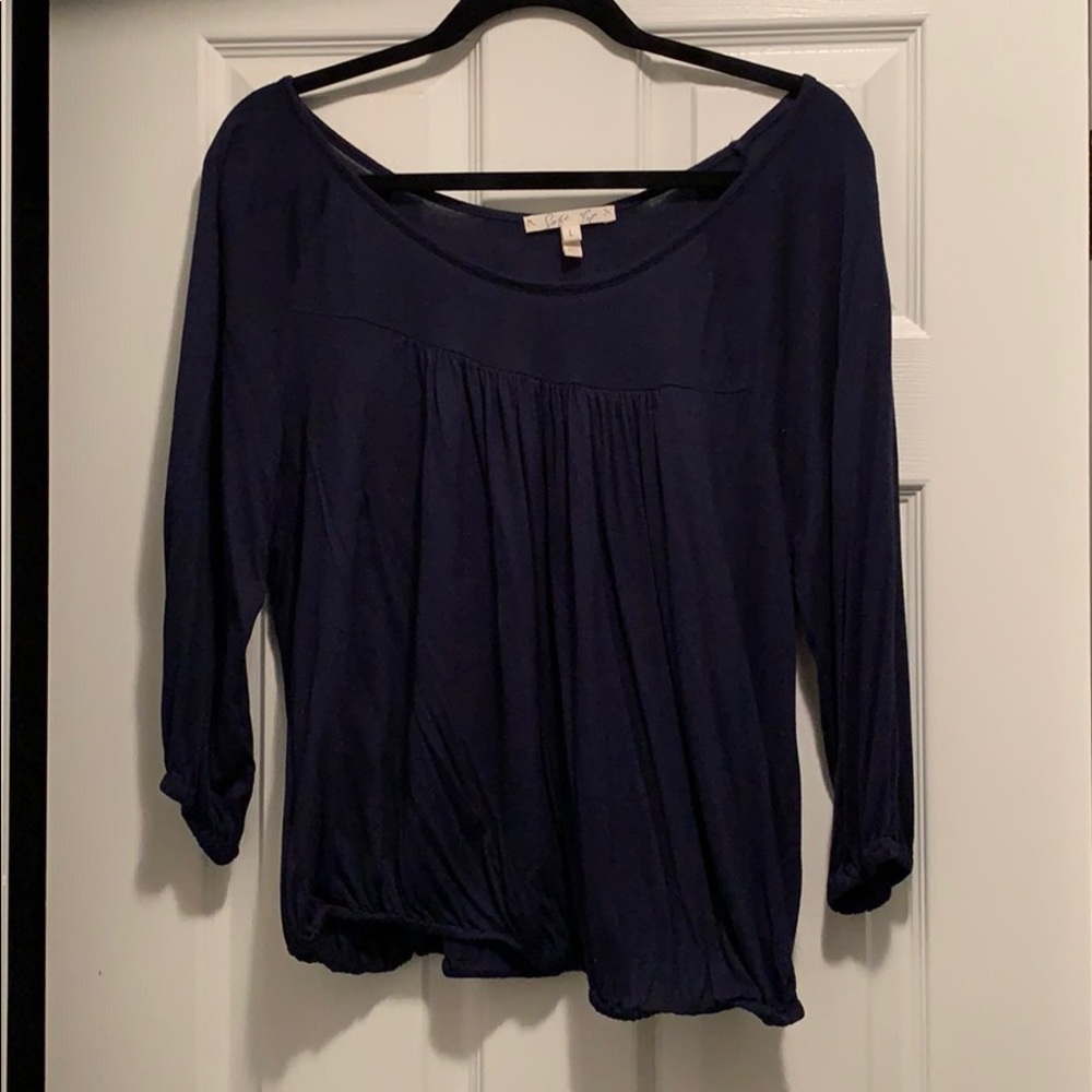 Soft Joie 3/4 sleeve navy top